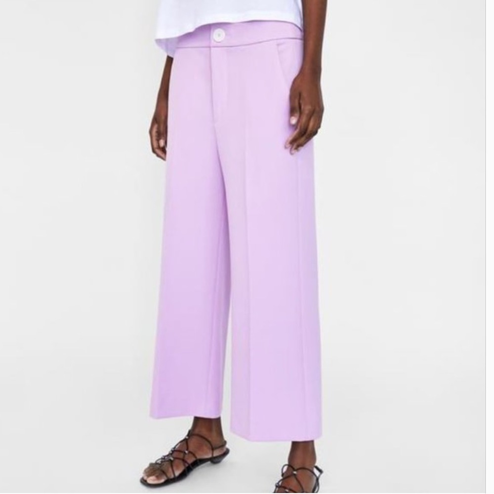 Zara woman lavender crop pant